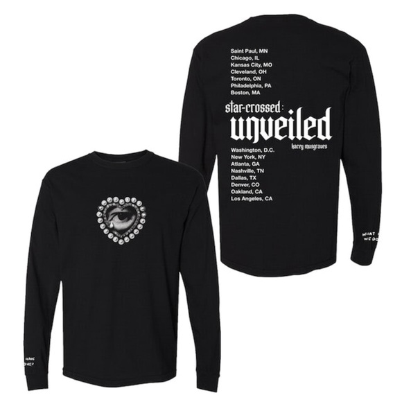 Kacey Musgraves Star Crossed Unveiled Tour T Shirt Long Sleeve Black Small - Picture 1 of 3